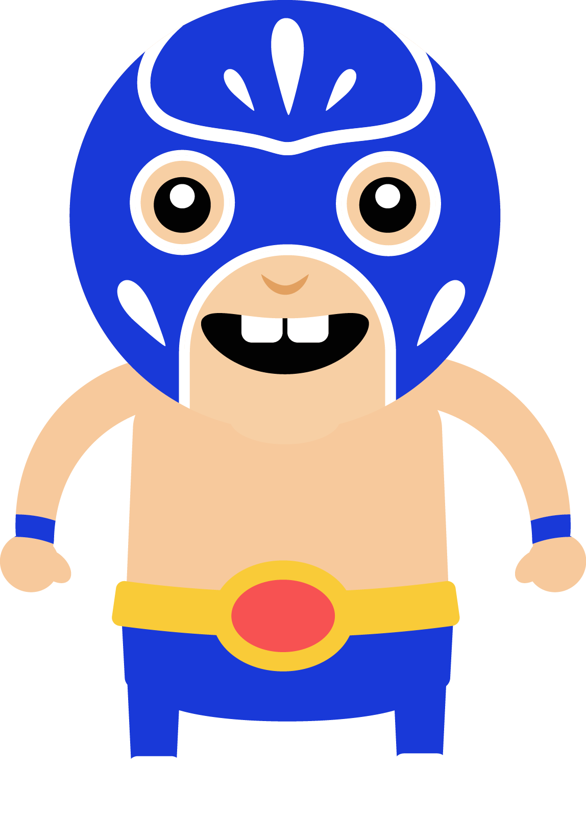 Blue wrestler
