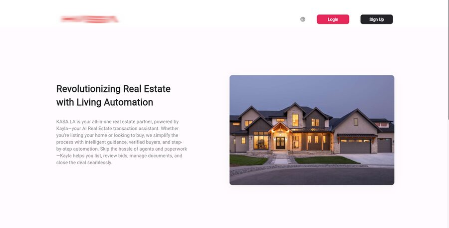 AI-guided real estate platform UI
